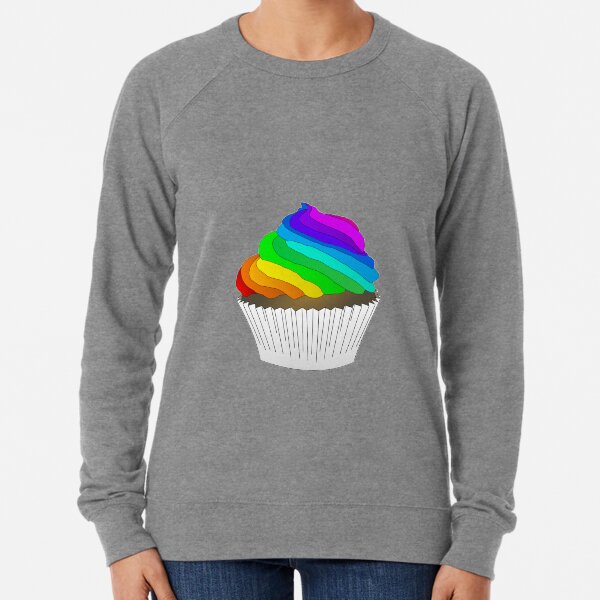 Rainbow cupcake Lightweight Sweatshirt