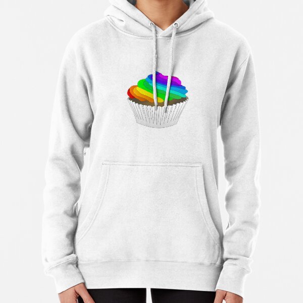 Rainbow cupcake Pullover Hoodie