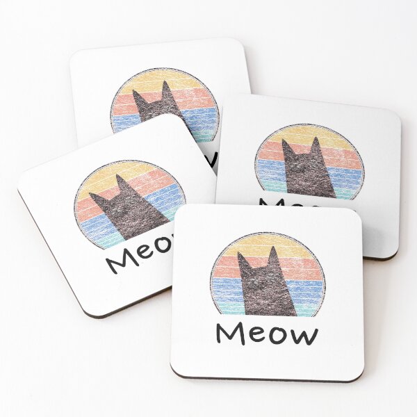 Item preview, black cat meow logo designed and sold by pirminio.