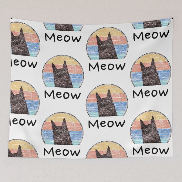 Item preview, black cat meow logo designed and sold by pirminio.