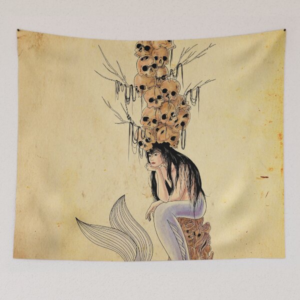 Item preview, Pesada es la corona: Sirena con corona de calavera designed and sold by Marta Tesoro.