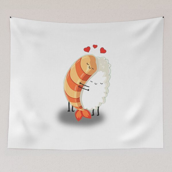 Item preview, Salmon sushi hugs funny  t-shirt designed and sold by TopDesignArt.