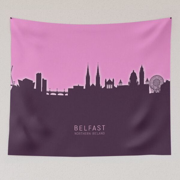 Item preview, Belfast Northern Ireland Skyline designed and sold by ArtPrints.