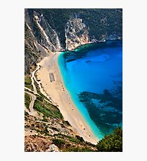 Myrtos beach & Casper the friendly ghost Photographic Print
