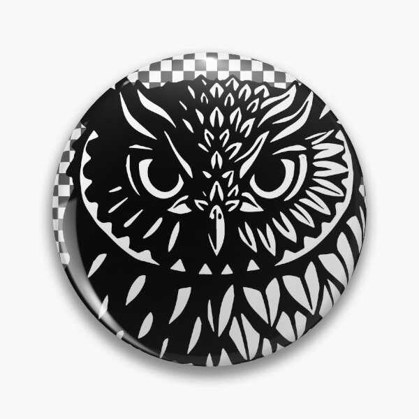 Item preview, Owl face in black and white on background designed and sold by PattyStudio.