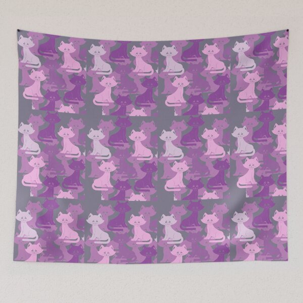 Item preview, Purple and Grey Cat Camo Design  designed and sold by cgroenewald.