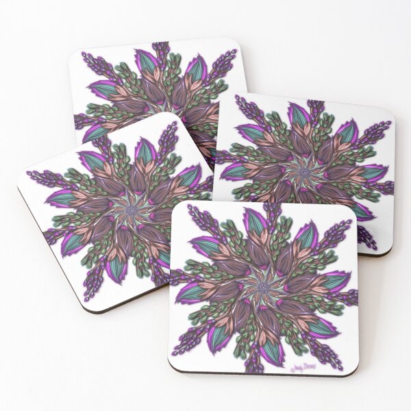 Item preview, Intricate purple flowers in the round designed and sold by busyBeanz.