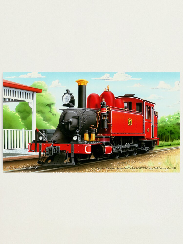 Alternate view of VicRail 2-6-2T NA-Class Tank Locomotive (9A) Photographic Print