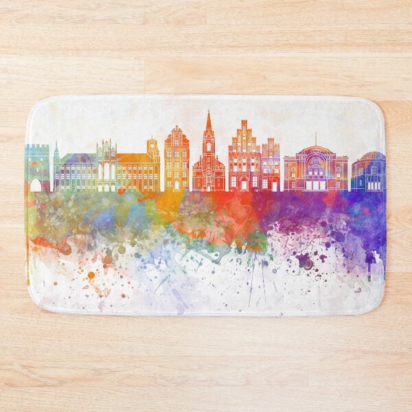 Item preview, Torun skyline in watercolor background designed and sold by paulrommer.