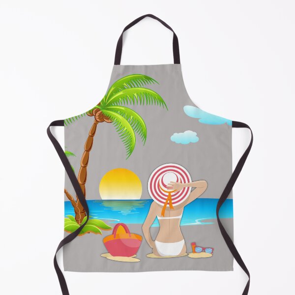 Item preview, Beautiful woman in bikini sunbathing on the beach with Coconut Tree  designed and sold by mashmosh.