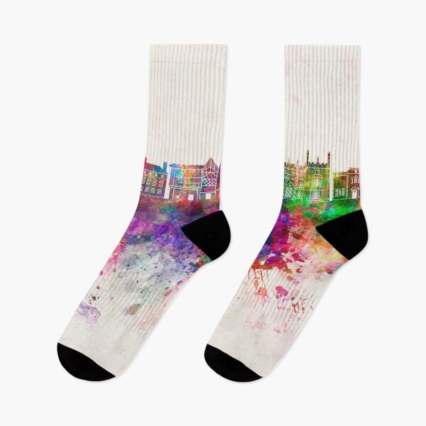 Item preview, Nuneaton skyline in watercolor background designed and sold by paulrommer.