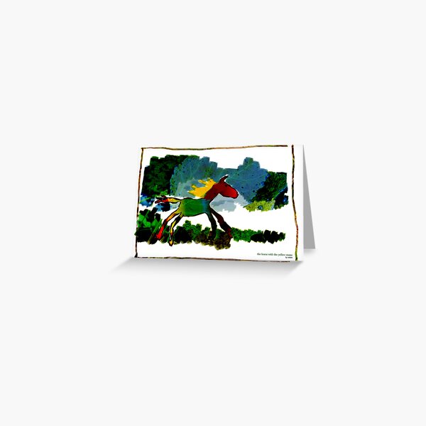 the horse with the yellow mane Greeting Card