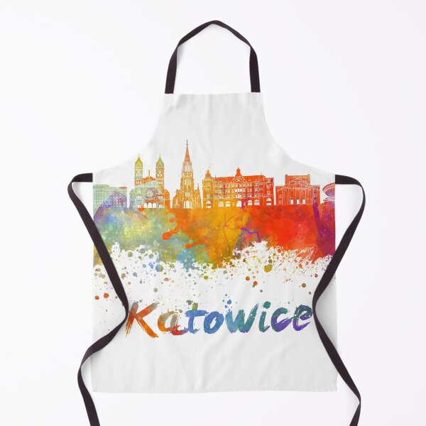 Aperçu de l'œuvre Skyline de Katowice à l'aquarelle créée et vendue par paulrommer.