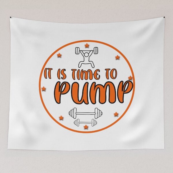 Item preview,  it is time to pump! motivational workout bodypump logo. - orange  designed and sold by robinverheul.