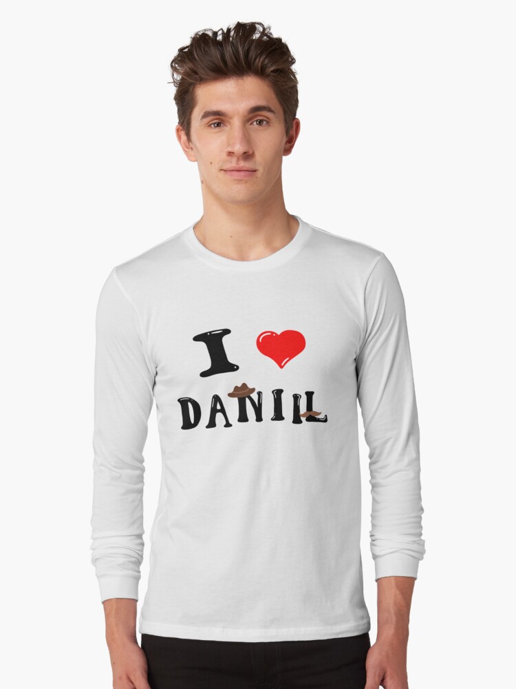 Thumbnail 1 of 5, Long Sleeve T-Shirt, i <3 daniil designed and sold by Jimmies.