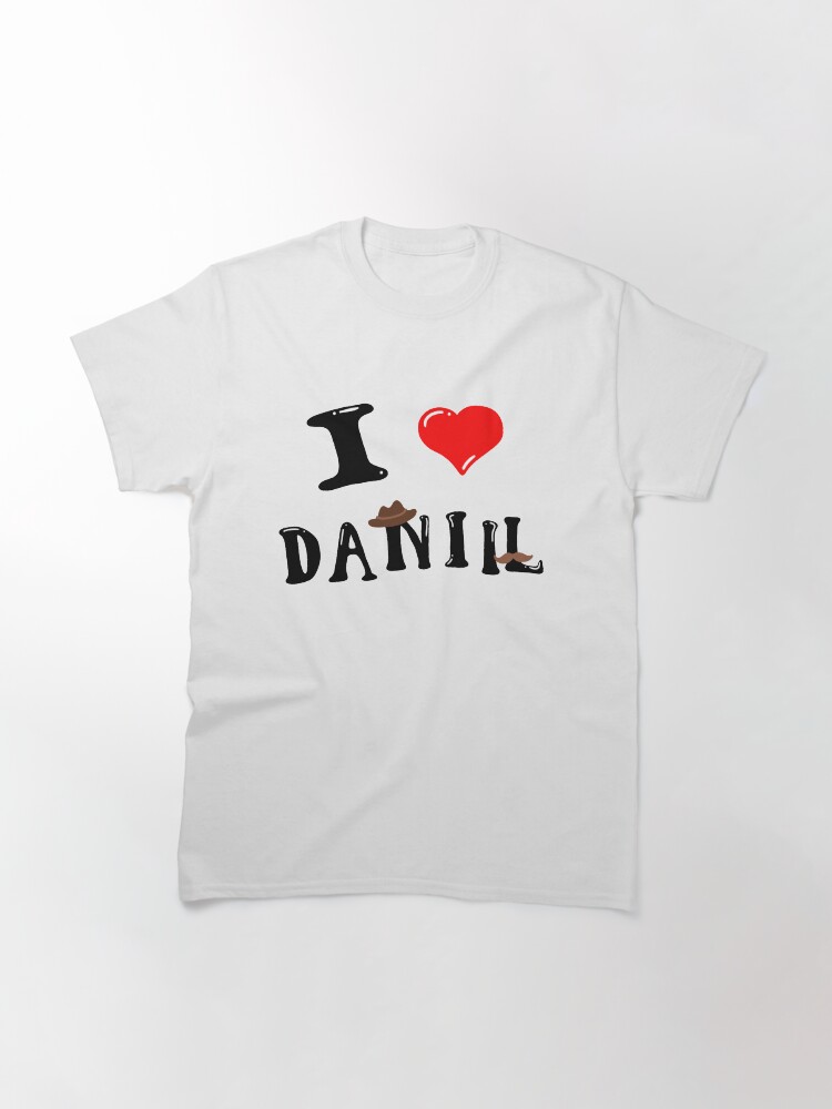 Thumbnail 3 of 7, Classic T-Shirt, i <3 daniil designed and sold by Jimmies.