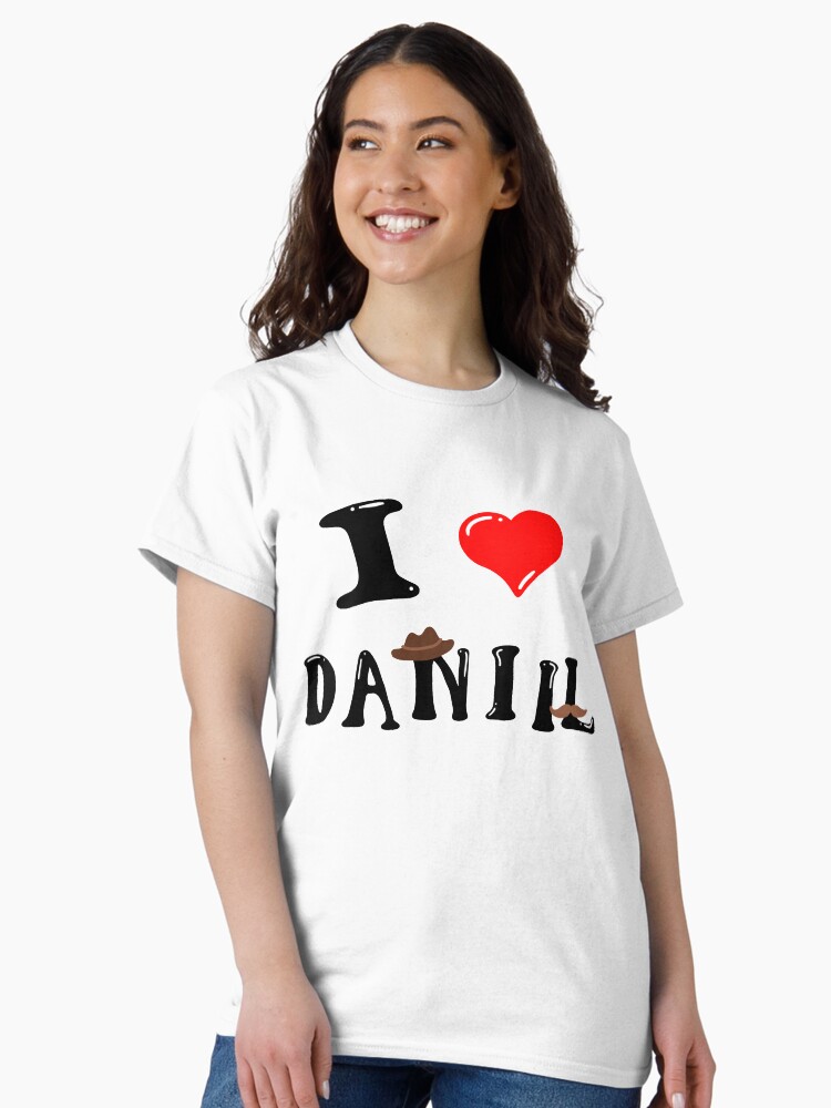 Thumbnail 2 of 7, Classic T-Shirt, i <3 daniil designed and sold by Jimmies.