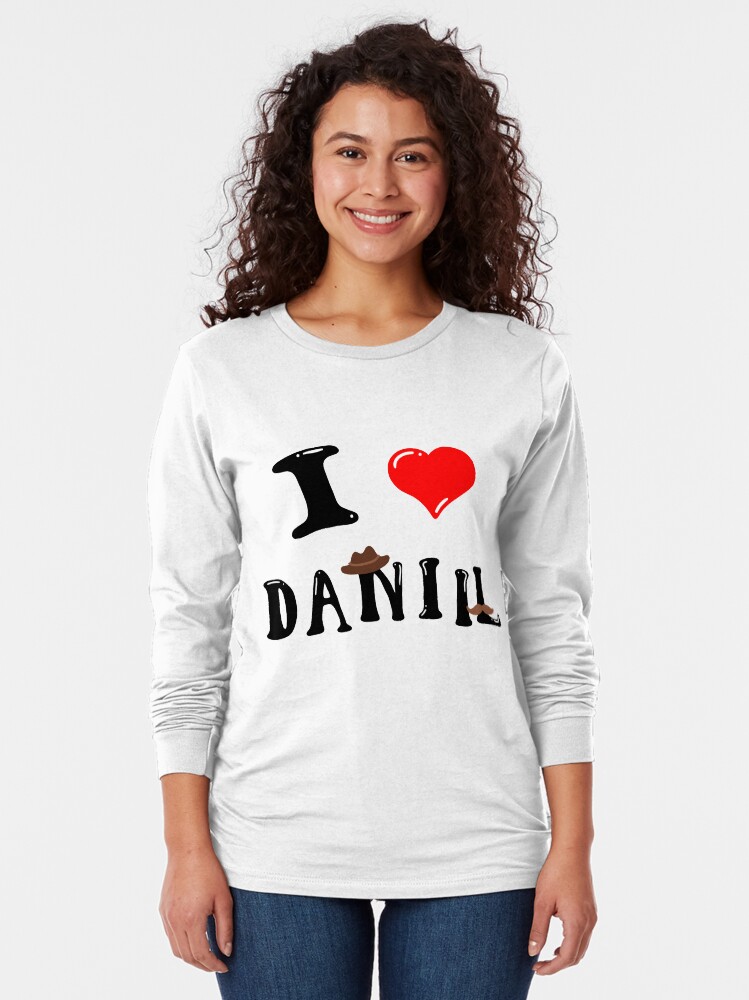 Thumbnail 2 of 5, Long Sleeve T-Shirt, i <3 daniil designed and sold by Jimmies.