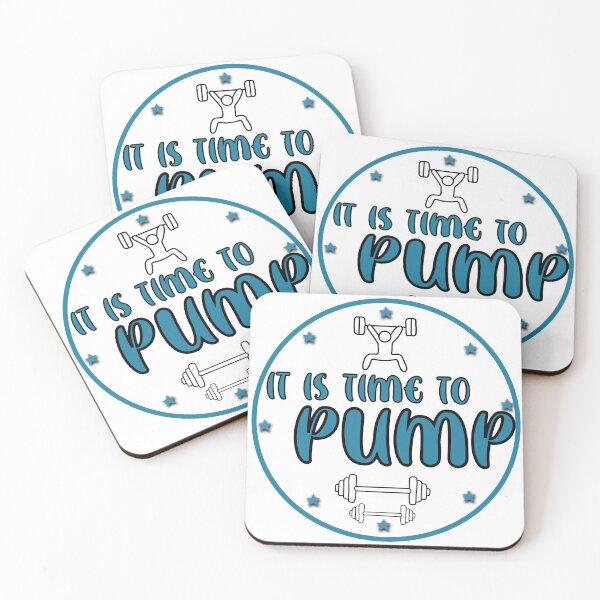 Item preview, it is time to pump! motivational workout bodypump logo - light blue  designed and sold by robinverheul.