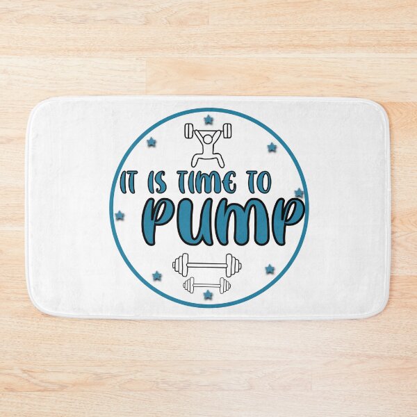 Item preview, it is time to pump! motivational workout bodypump logo - light blue  designed and sold by robinverheul.