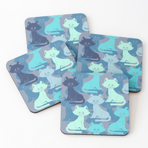 Item preview, Blue, Teal and Grey Cat Camo Design  designed and sold by cgroenewald.