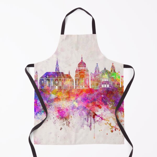 Item preview, Cluj-Napoca skyline in watercolor background designed and sold by paulrommer.