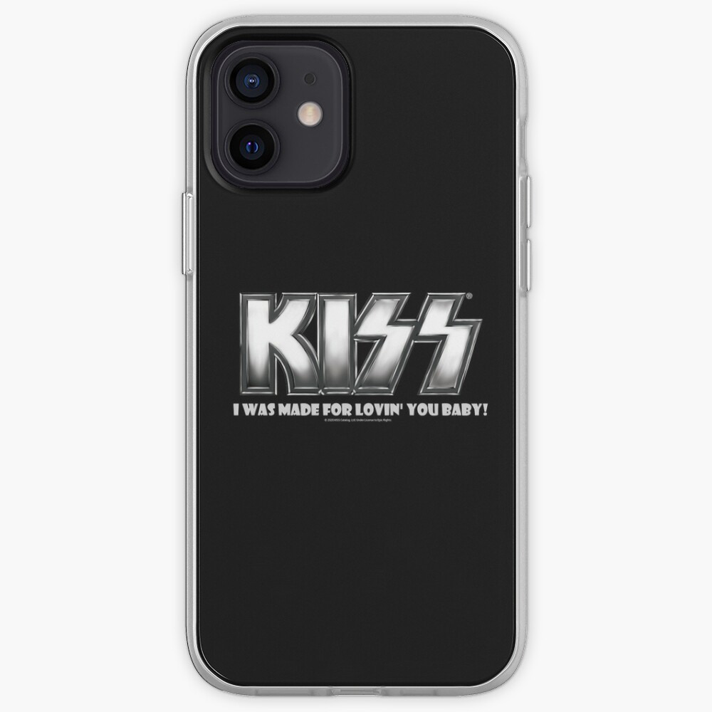 I Was Made For Lovin You Baby Kiss Band Iphone Case Cover By Vibrantyy Redbubble