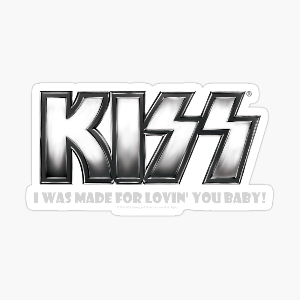 I Was Made For Lovin You Baby Kiss Band Greeting Card By Vibrantyy Redbubble