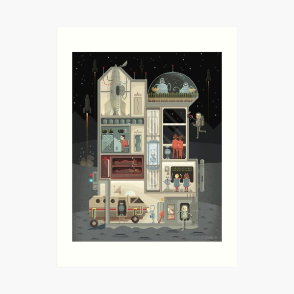 Moon Base Art Print