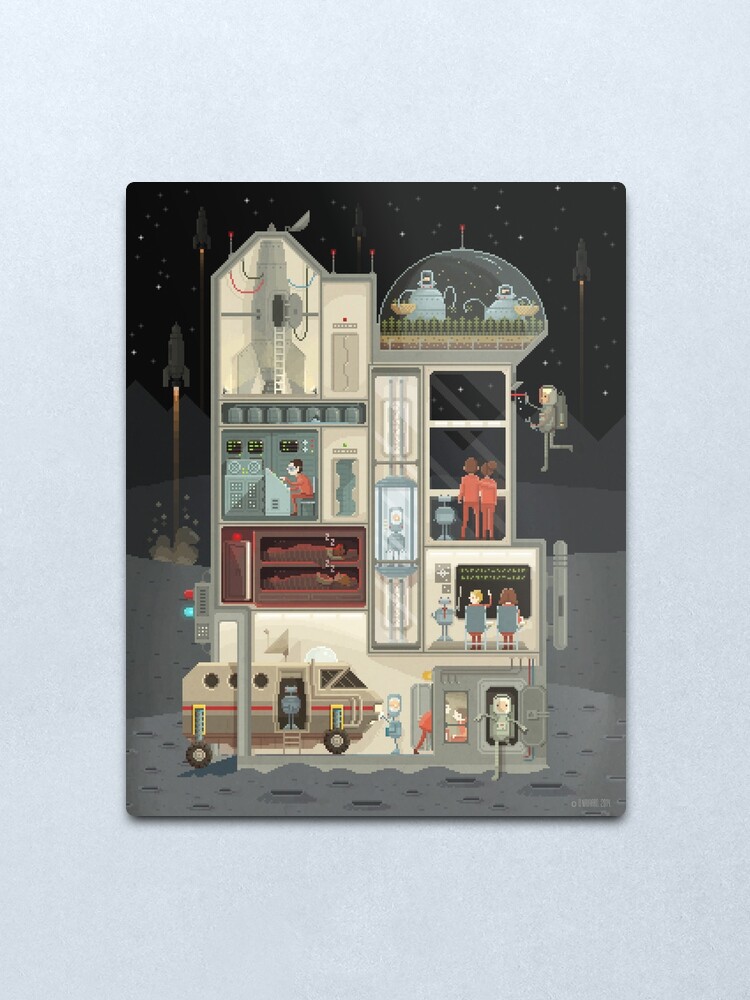 Alternate view of Moon Base Metal Print