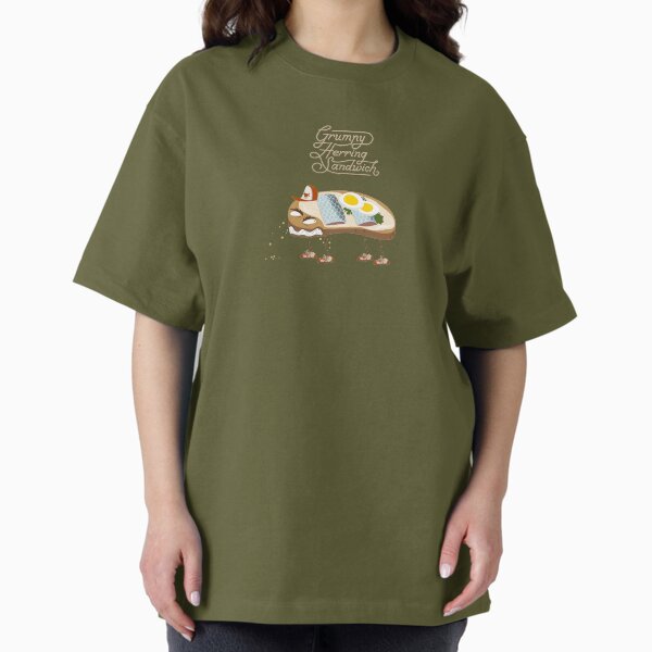 Vista previa del artículo con la obra «Grumpy Herring Sandwich», diseñado y vendido por 7115.