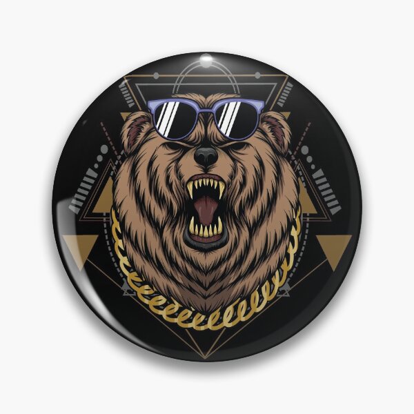 Item preview, Geometric Grizzly Bear designed and sold by VibrantGifts.