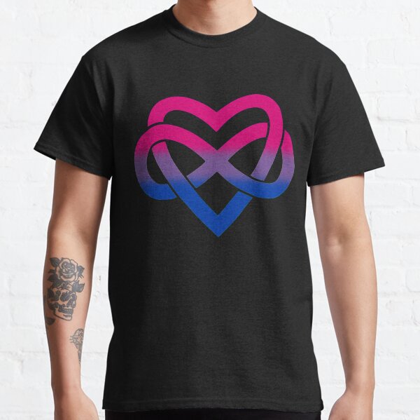 Bisexual Polyamory Inifinity Heart (black) Classic T-Shirt