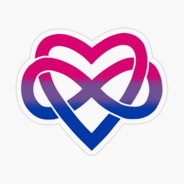 Polyamory Awareness Infinity Heart (black-rainbow)