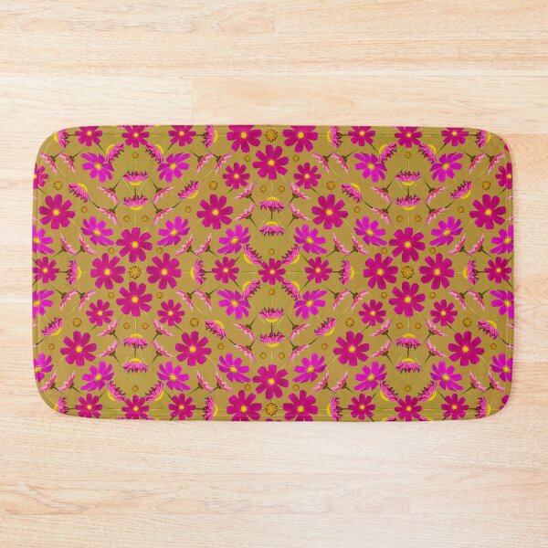 Item preview, Pink Cosmos Flowers Floral Nature Pattern, Real Flowers Photo Collage designed and sold by paldronma.