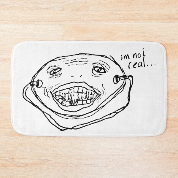 Item preview, Im Not Real Mask - Handdrawn Doodle designed and sold by elisabethkatee.