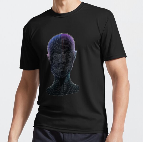 Neon wireframe head Active T-Shirt