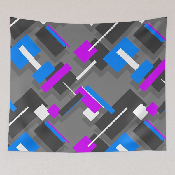 Item preview, Abstract Rectangles Blue Purple Black designed and sold by eidrood.
