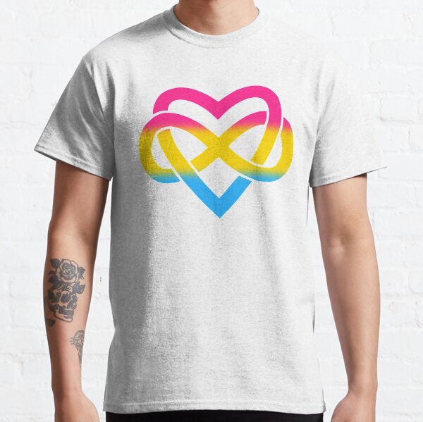 Pansexual Polyamory Inifinity Heart (white) Classic T-Shirt