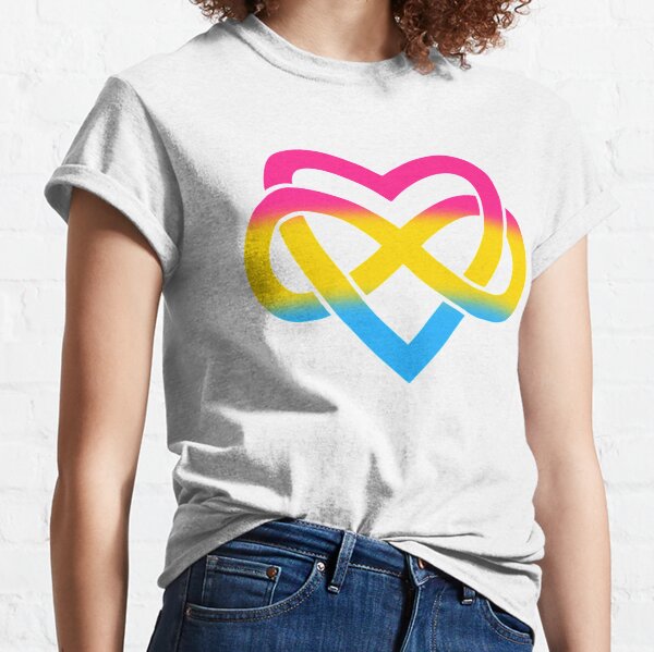 Pansexual Polyamory Inifinity Heart (white) Classic T-Shirt