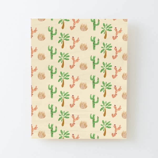 Desert Pattern Wood Mounted Print