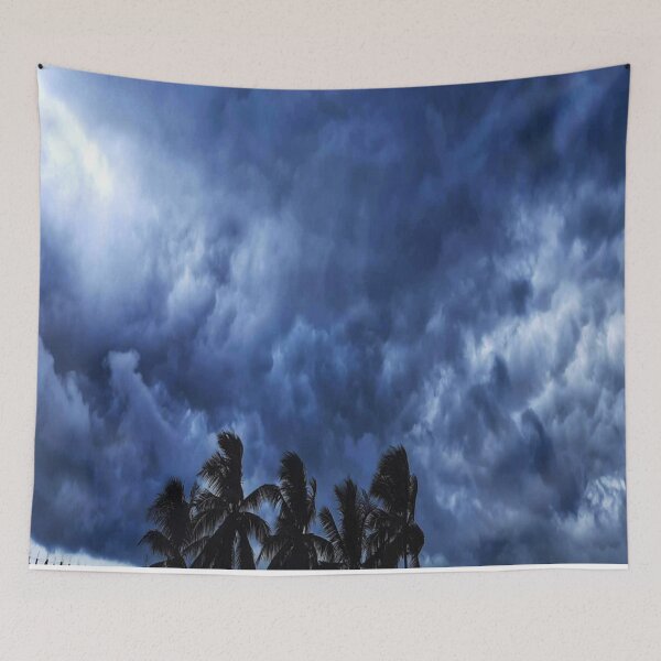 Item preview, Stormy sky with palm trees designed and sold by Mermaidssparkle.