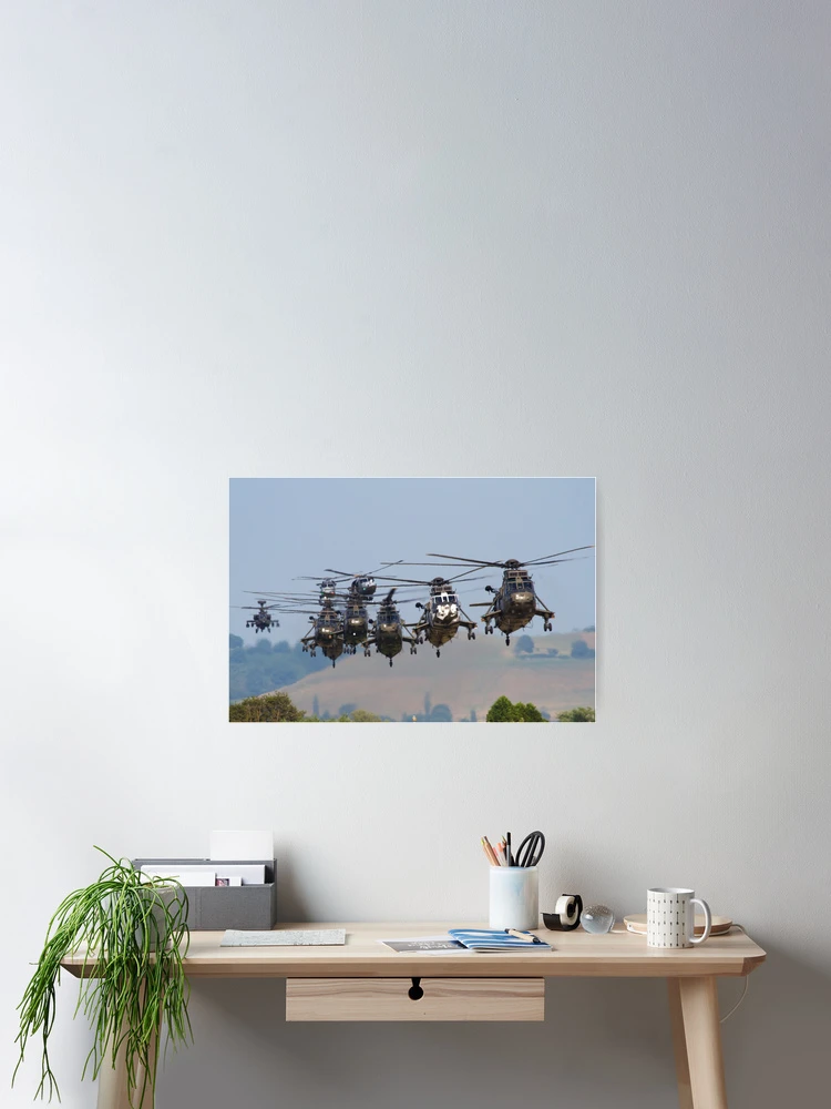 Thumbnail 2 of 3, Poster, Helicopter Approach designed and sold by Mike Rivett.