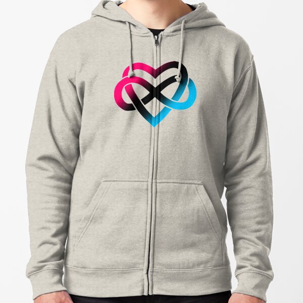 Polyamory Infinity Hearts #2 Zipped Hoodie
