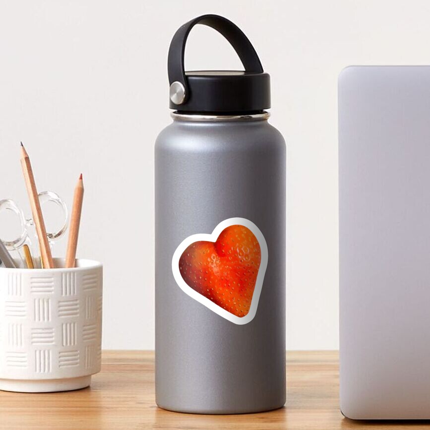 Strawberry Heart Sticker Sticker