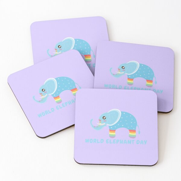 Item preview, Cute Rainbow Happy World Elephant Day  designed and sold by twicetrader.