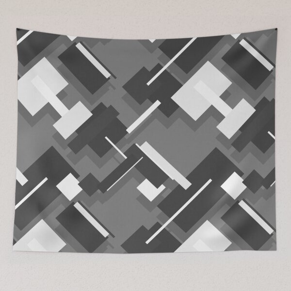 Item preview, Abstract Rectangles Black White designed and sold by eidrood.