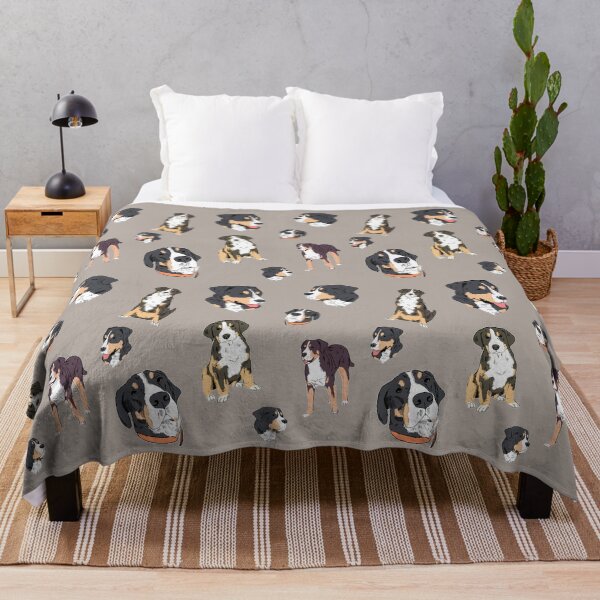 Vista previa del artículo con la obra «Diseño de patrón moderno esquemático de perro de montaña suizo mayor», diseñado y vendido por BayRosePets.