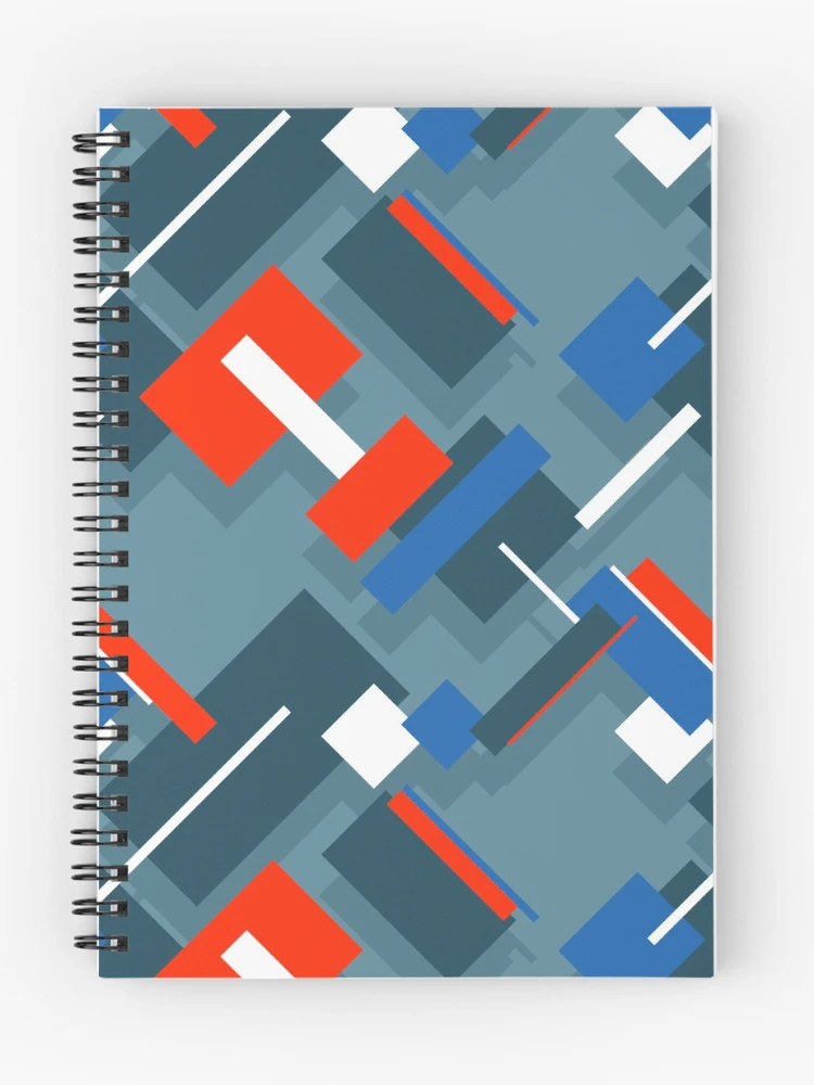 Thumbnail 1 of 3, Journal, Abstract Rectangles Red Blue designed and sold by eidrood.