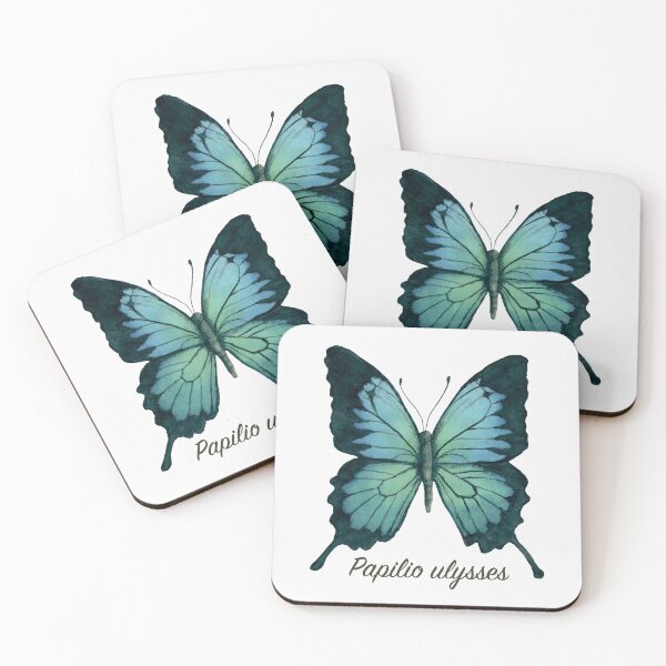 Item preview, Tropical Blue Ulysses Butterfly Specimen designed and sold by JillyBeanDesign.